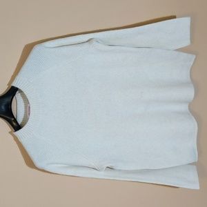 Joe Fresh|NWT White Crew Neck Sweater Acrylic Blend With Some Recycled Materials